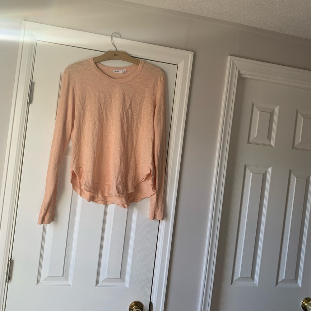 Wilt Peach Long Sleeve Women's Top